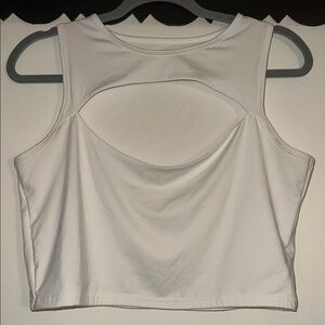 White Sleeveless Crop Top